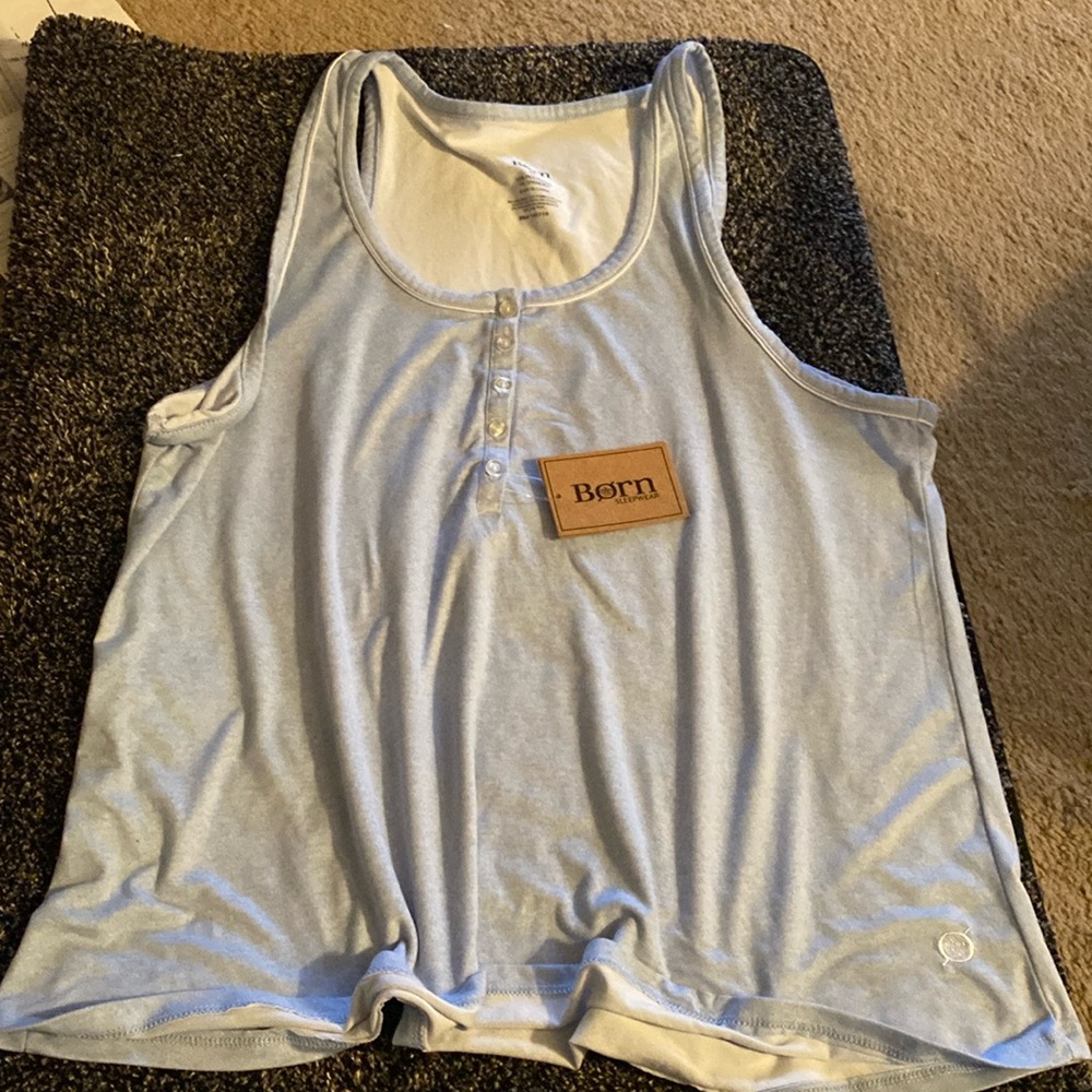 NWT Tank pj pants set blue tank blue white strip bottoms